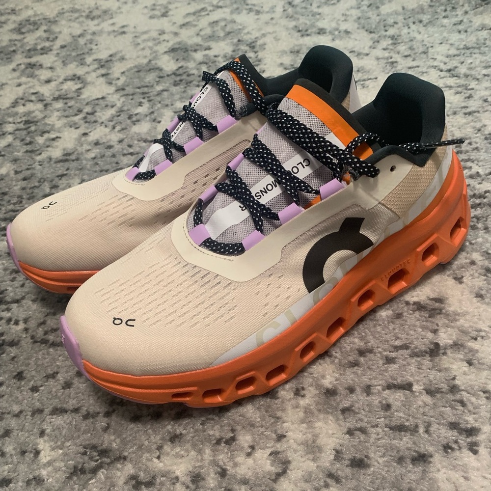 On Running Cloud Monster Orange Women’s Running Shoes Size 8, 9, 10, 10.5